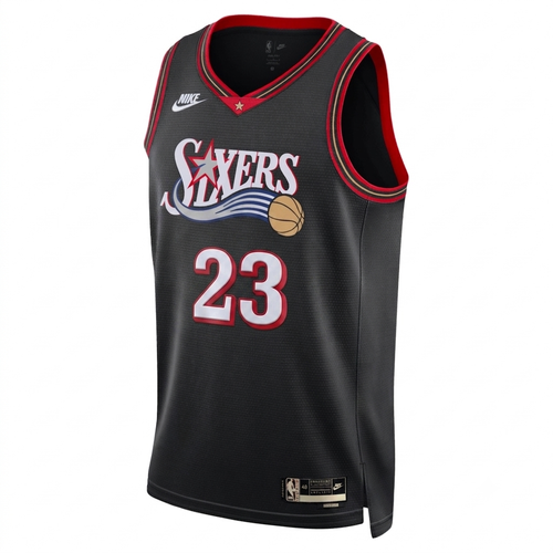 LeBron James #23 Retro Black Jersey-76ers Exclusive